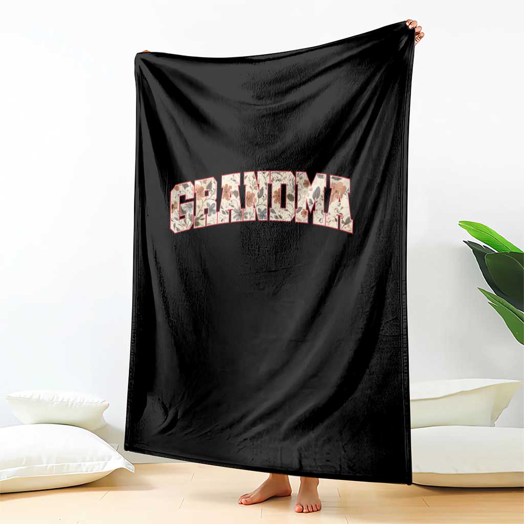 Vintage Floral Grandma Throw Blanket Mothers Day Gift Idea
