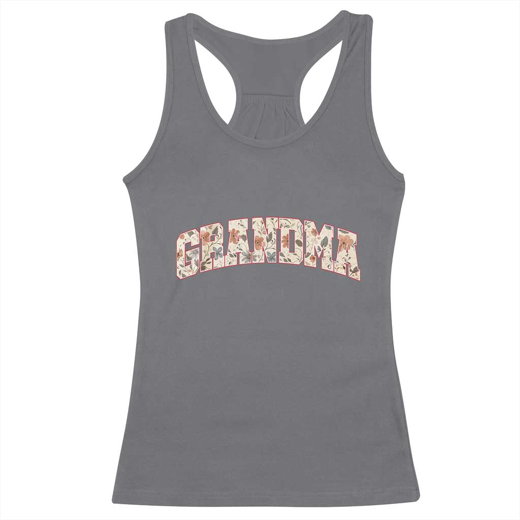 Vintage Floral Grandma Racerback Tank Top Mothers Day Gift Idea