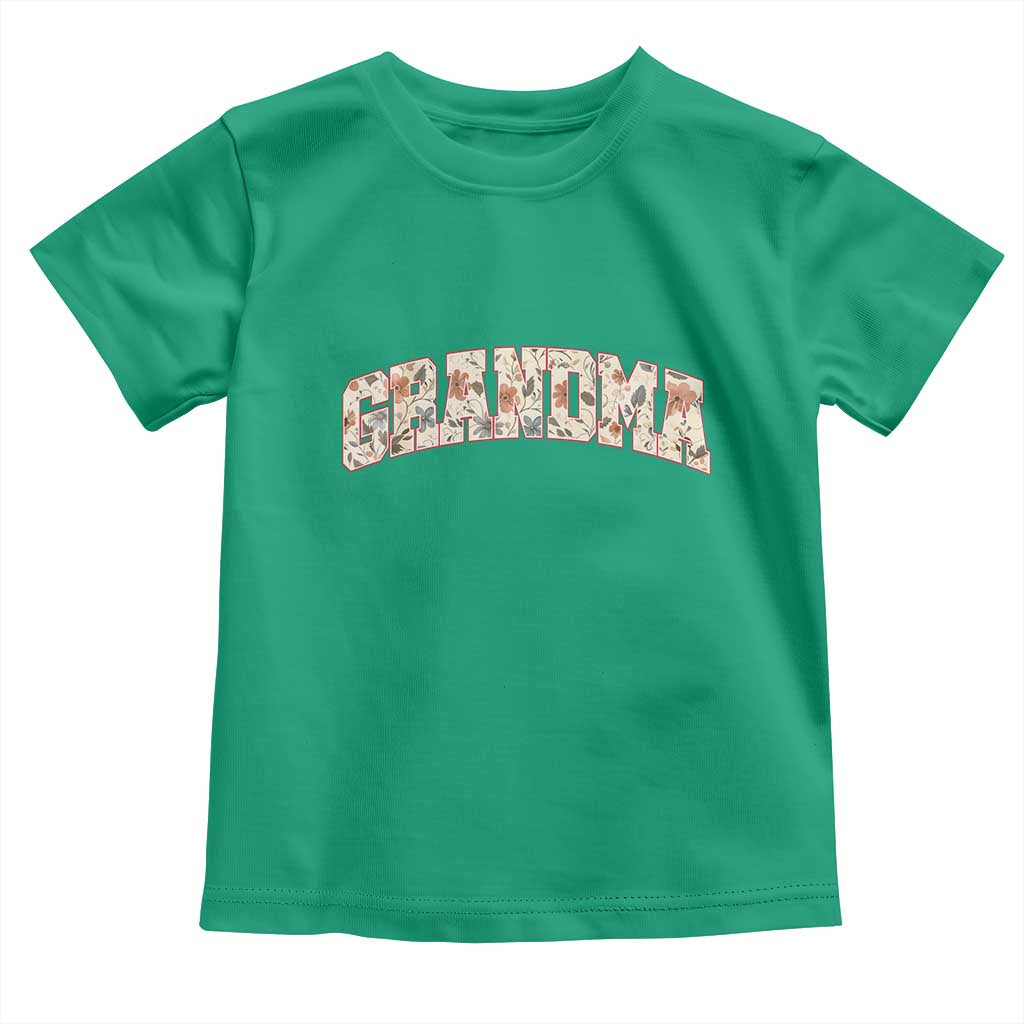 Vintage Floral Grandma Toddler T Shirt Mothers Day Gift Idea