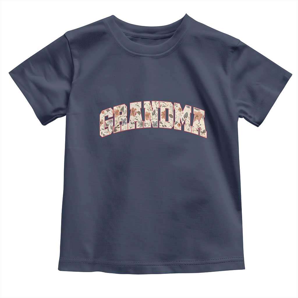 Vintage Floral Grandma Toddler T Shirt Mothers Day Gift Idea