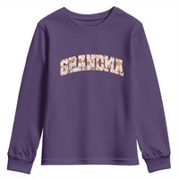 Vintage Floral Grandma Youth Sweatshirt Mothers Day Gift Idea