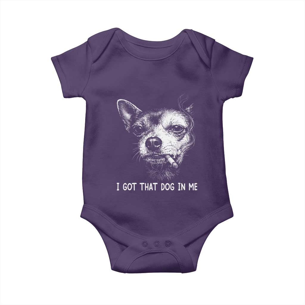 Funny Chihuahua Smoking Meme Baby Onesie I Got That Dog In Me