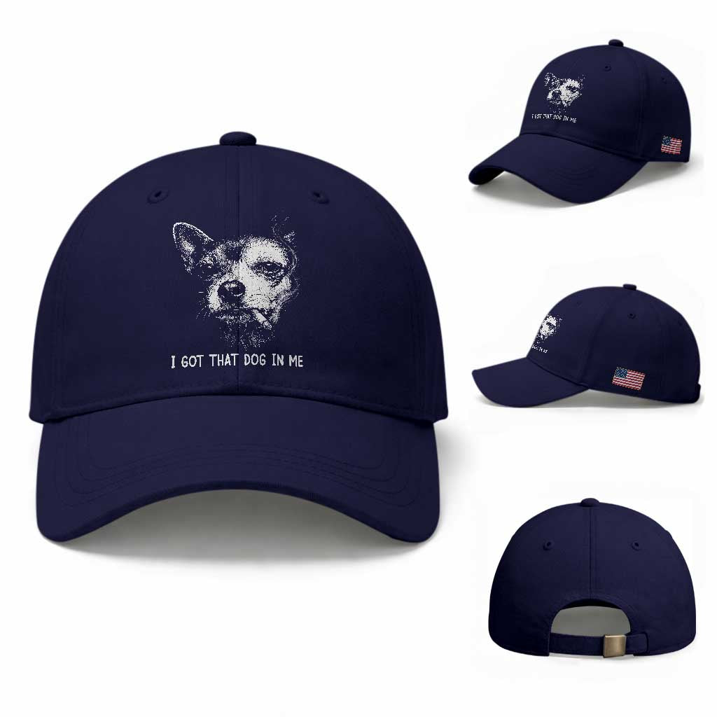 Funny Chihuahua Smoking Meme Baseball Cap I Got That Dog In Me