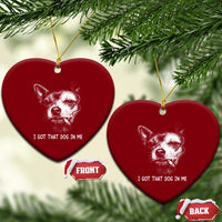 Funny Chihuahua Smoking Meme Ceramic Ornament I Got That Dog In Me