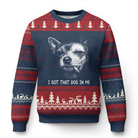 Funny Chihuahua Smoking Meme Ugly Christmas Sweater I Got That Dog In Me