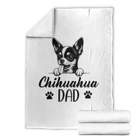 Proud Chihuahua Dad Throw Blanket Dog Lover Gift Idea