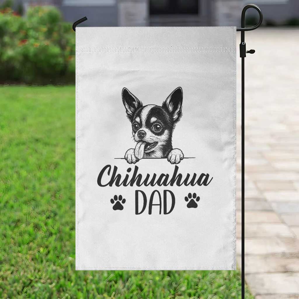 Proud Chihuahua Dad Garden Flag Dog Lover Gift Idea