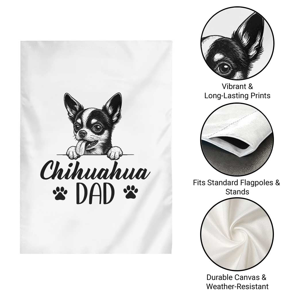 Proud Chihuahua Dad Garden Flag Dog Lover Gift Idea