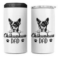 Proud Chihuahua Dad 4 in 1 Can Cooler Tumbler Dog Lover Gift Idea