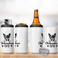 Proud Chihuahua Dad 4 in 1 Can Cooler Tumbler Dog Lover Gift Idea