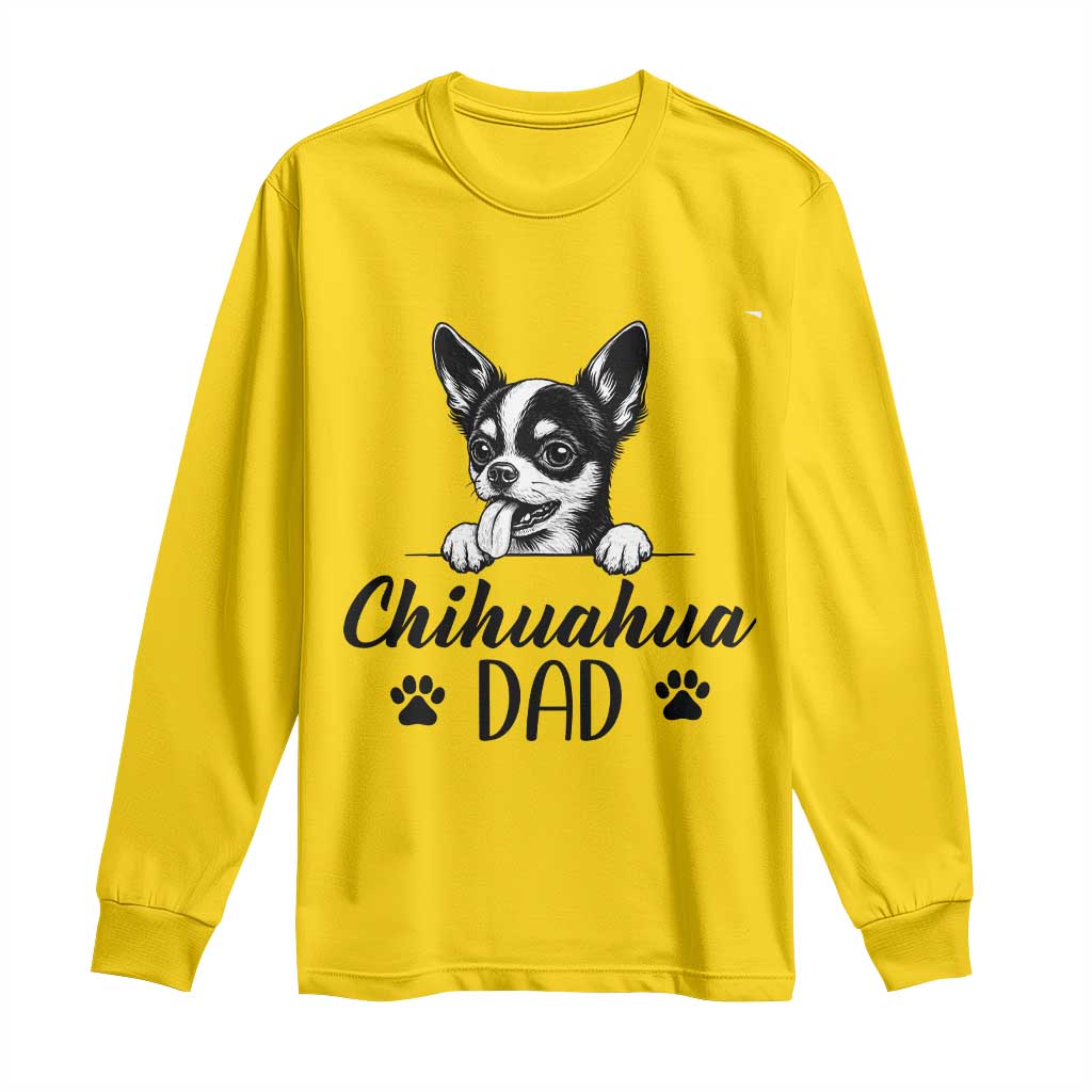 Proud Chihuahua Dad Long Sleeve Shirt Dog Lover Gift Idea