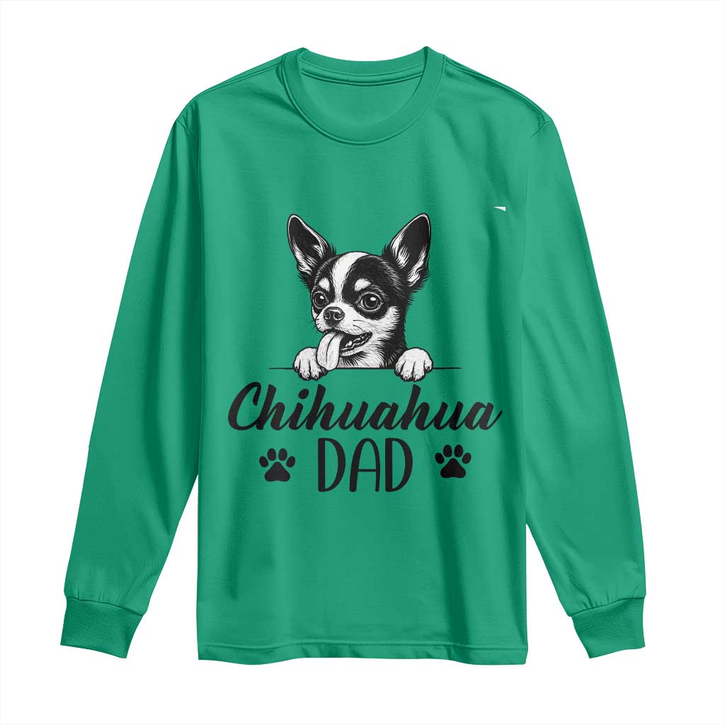 Proud Chihuahua Dad Long Sleeve Shirt Dog Lover Gift Idea
