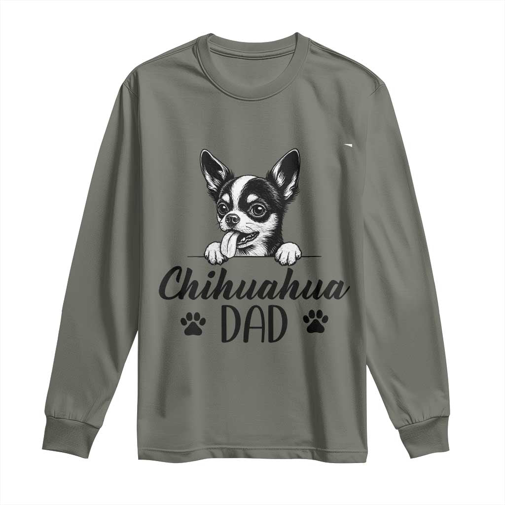 Proud Chihuahua Dad Long Sleeve Shirt Dog Lover Gift Idea
