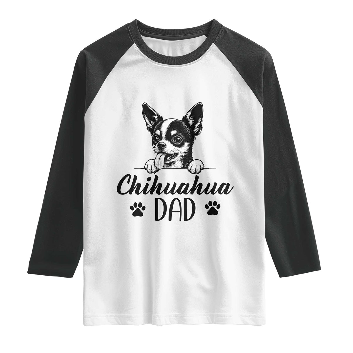 Proud Chihuahua Dad Raglan Shirt Dog Lover Gift Idea