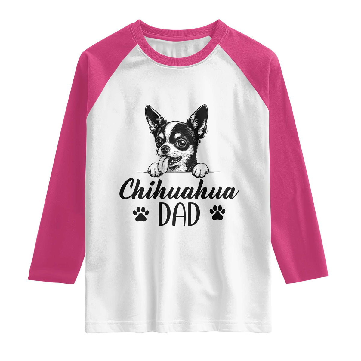 Proud Chihuahua Dad Raglan Shirt Dog Lover Gift Idea