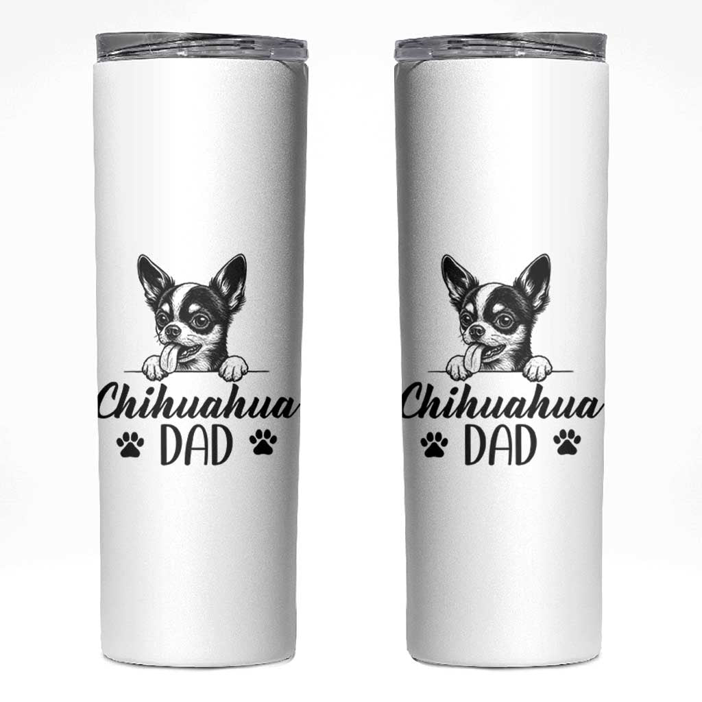 Proud Chihuahua Dad Skinny Tumbler Dog Lover Gift Idea
