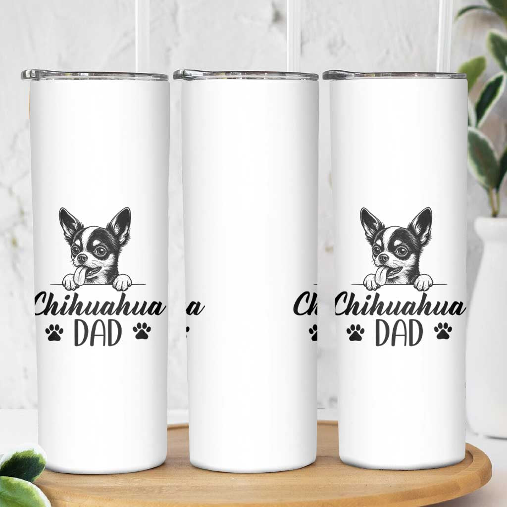 Proud Chihuahua Dad Skinny Tumbler Dog Lover Gift Idea