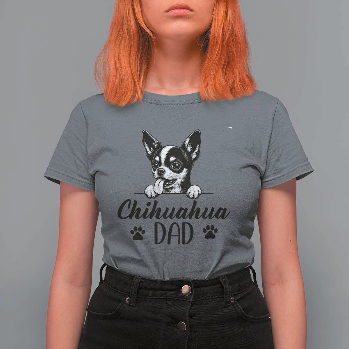 Proud Chihuahua Dad T Shirt For Women Dog Lover Gift Idea