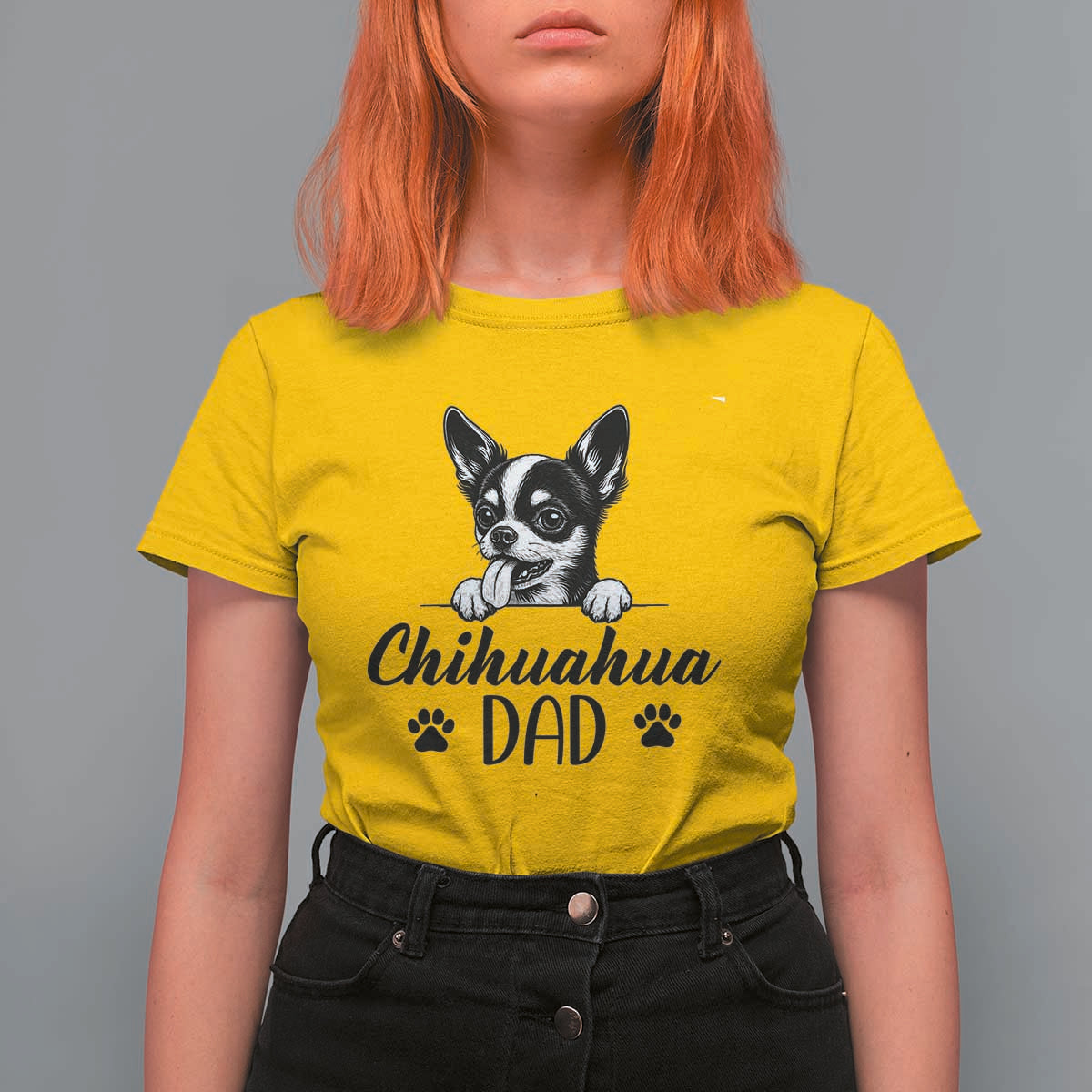Proud Chihuahua Dad T Shirt For Women Dog Lover Gift Idea
