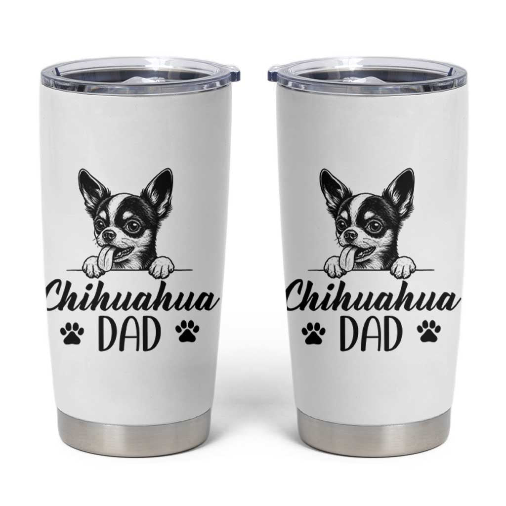 Proud Chihuahua Dad Tumbler Cup Dog Lover Gift Idea