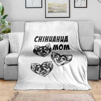 Proud Chihuahua Mom Throw Blanket Ankle Biter Dog Lover