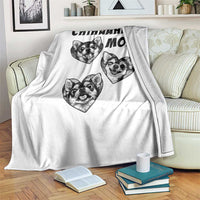 Proud Chihuahua Mom Throw Blanket Ankle Biter Dog Lover