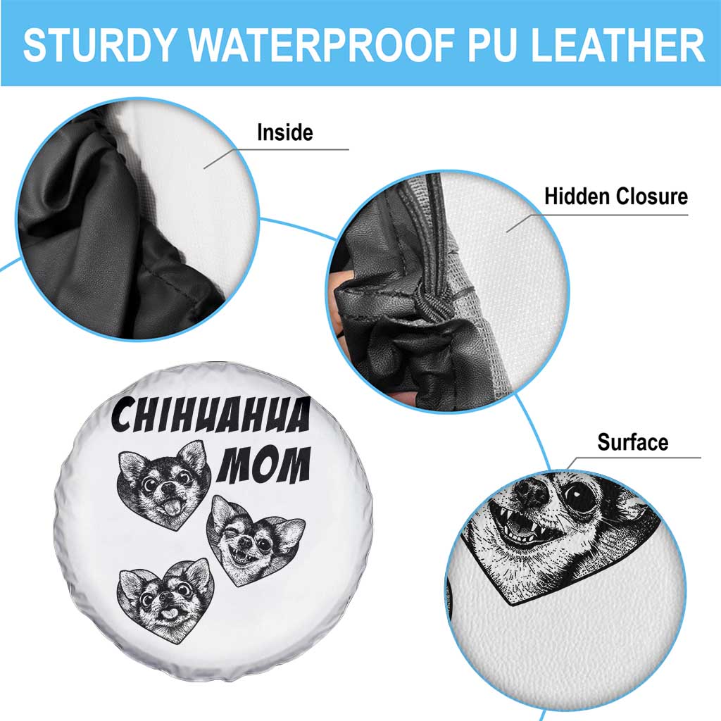 Proud Chihuahua Mom Spare Tire Cover Ankle Biter Dog Lover
