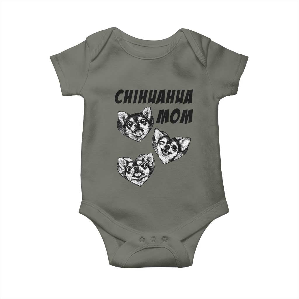 Proud Chihuahua Mom Baby Onesie Ankle Biter Dog Lover