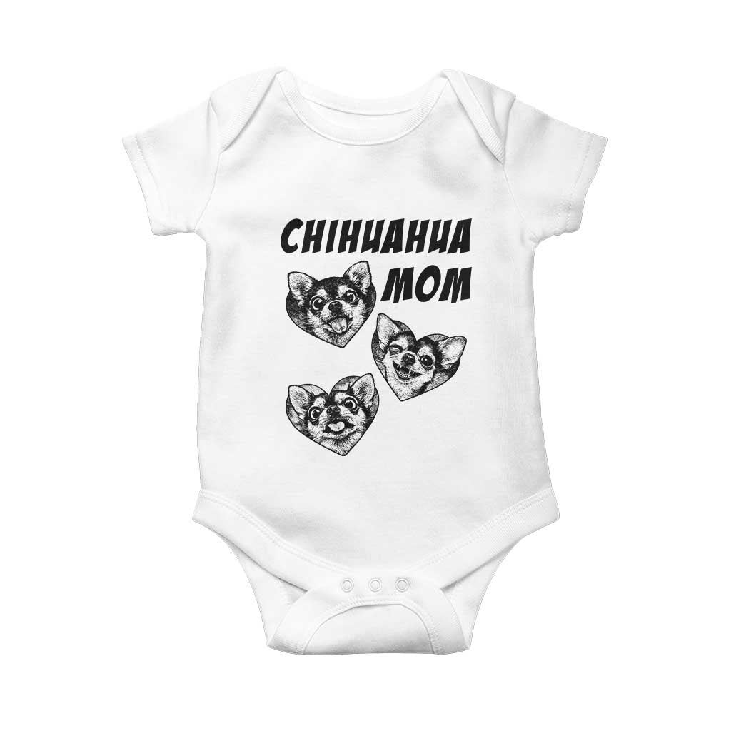 Proud Chihuahua Mom Baby Onesie Ankle Biter Dog Lover