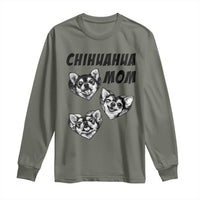 Proud Chihuahua Mom Long Sleeve Shirt Ankle Biter Dog Lover
