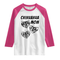 Proud Chihuahua Mom Raglan Shirt Ankle Biter Dog Lover