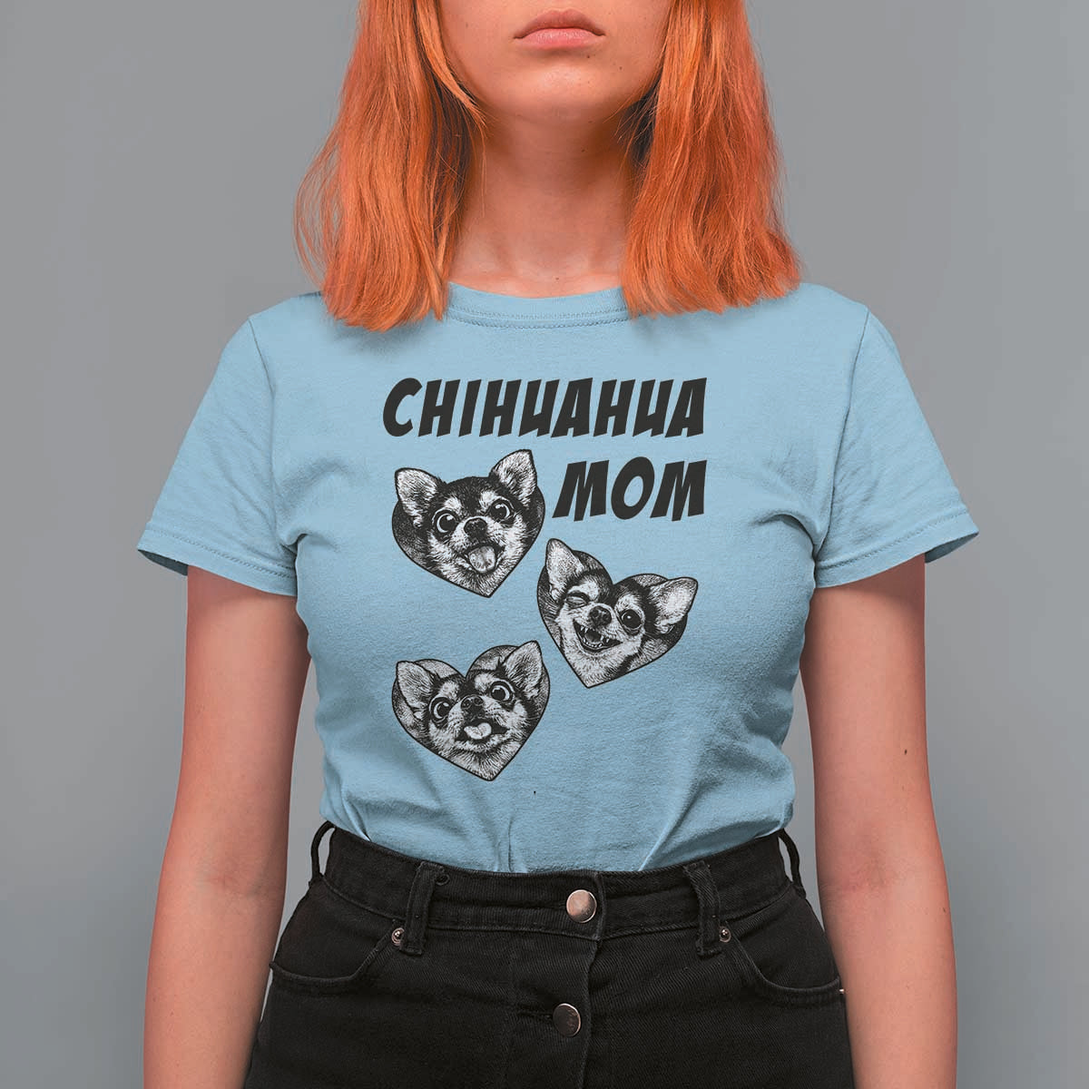 Proud Chihuahua Mom T Shirt For Women Ankle Biter Dog Lover