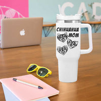 Proud Chihuahua Mom Tumbler With Handle Ankle Biter Dog Lover
