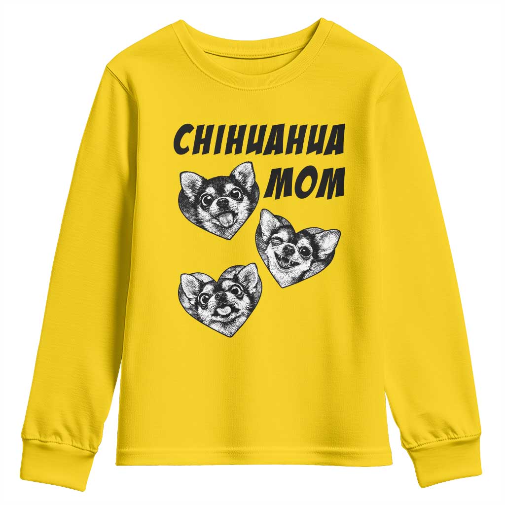 Proud Chihuahua Mom Youth Sweatshirt Ankle Biter Dog Lover