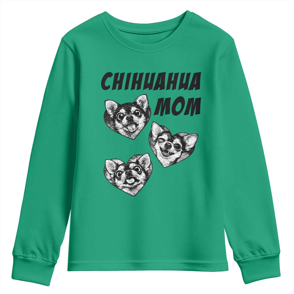 Proud Chihuahua Mom Youth Sweatshirt Ankle Biter Dog Lover