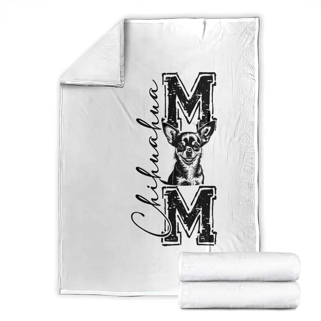 Chihuahua Mom Gift Throw Blanket Mothers Day Dog Lover