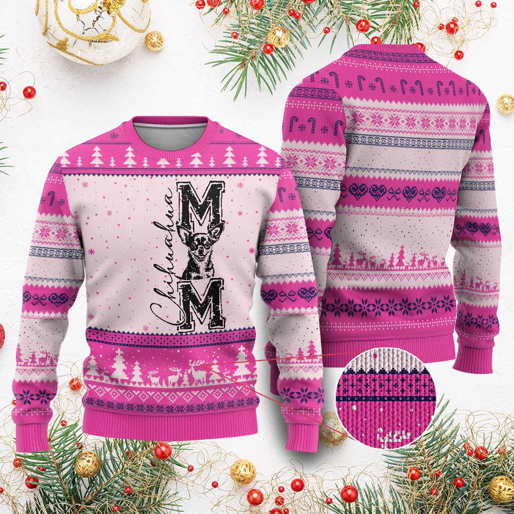 Chihuahua Mom Gift Ugly Christmas Sweater Mothers Day Dog Lover