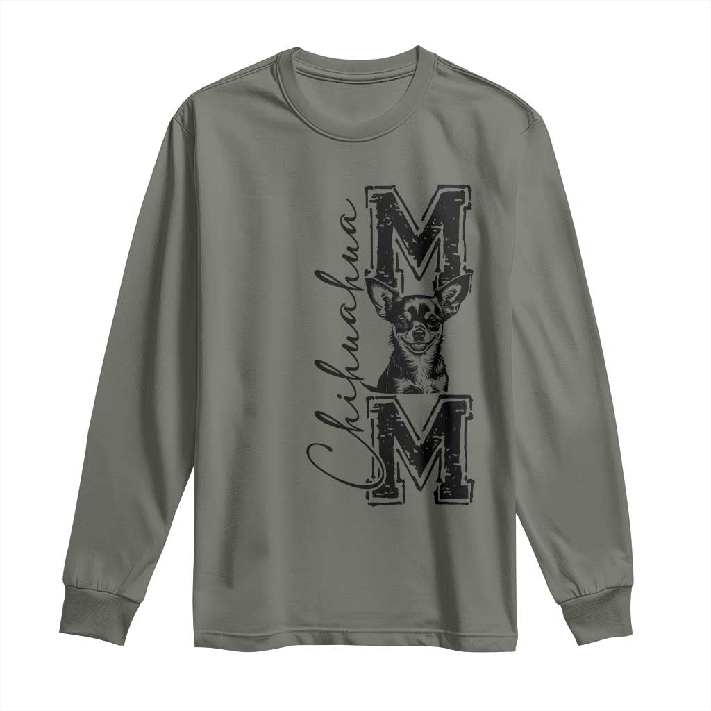 Chihuahua Mom Gift Long Sleeve Shirt Mothers Day Dog Lover