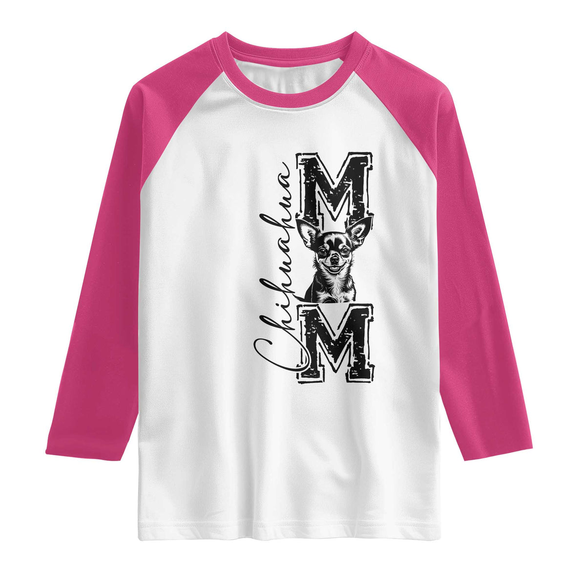 Chihuahua Mom Gift Raglan Shirt Mothers Day Dog Lover