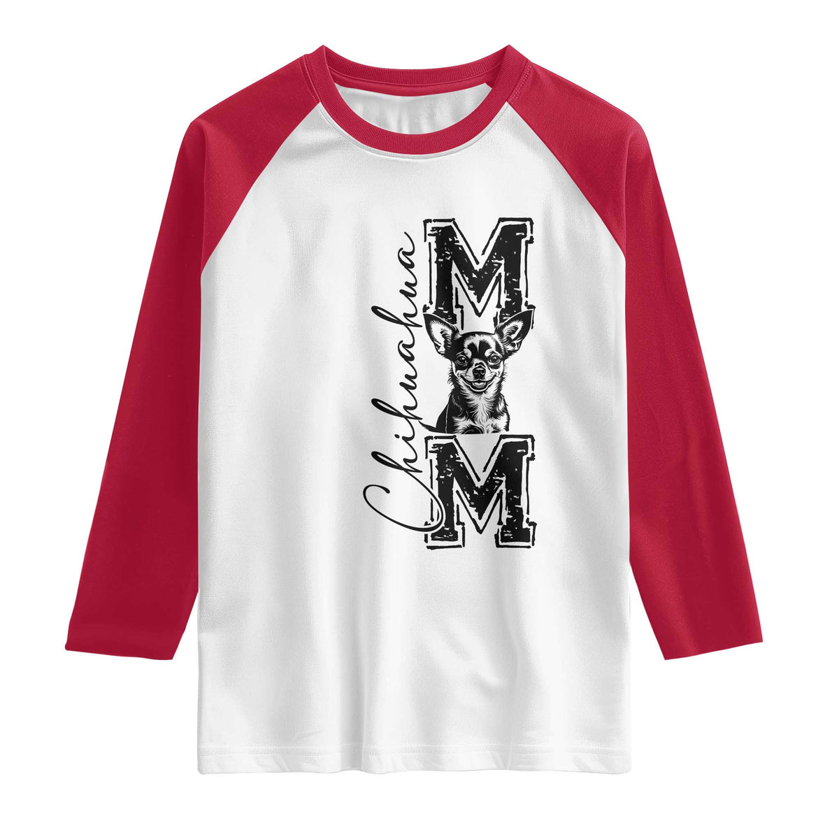 Chihuahua Mom Gift Raglan Shirt Mothers Day Dog Lover