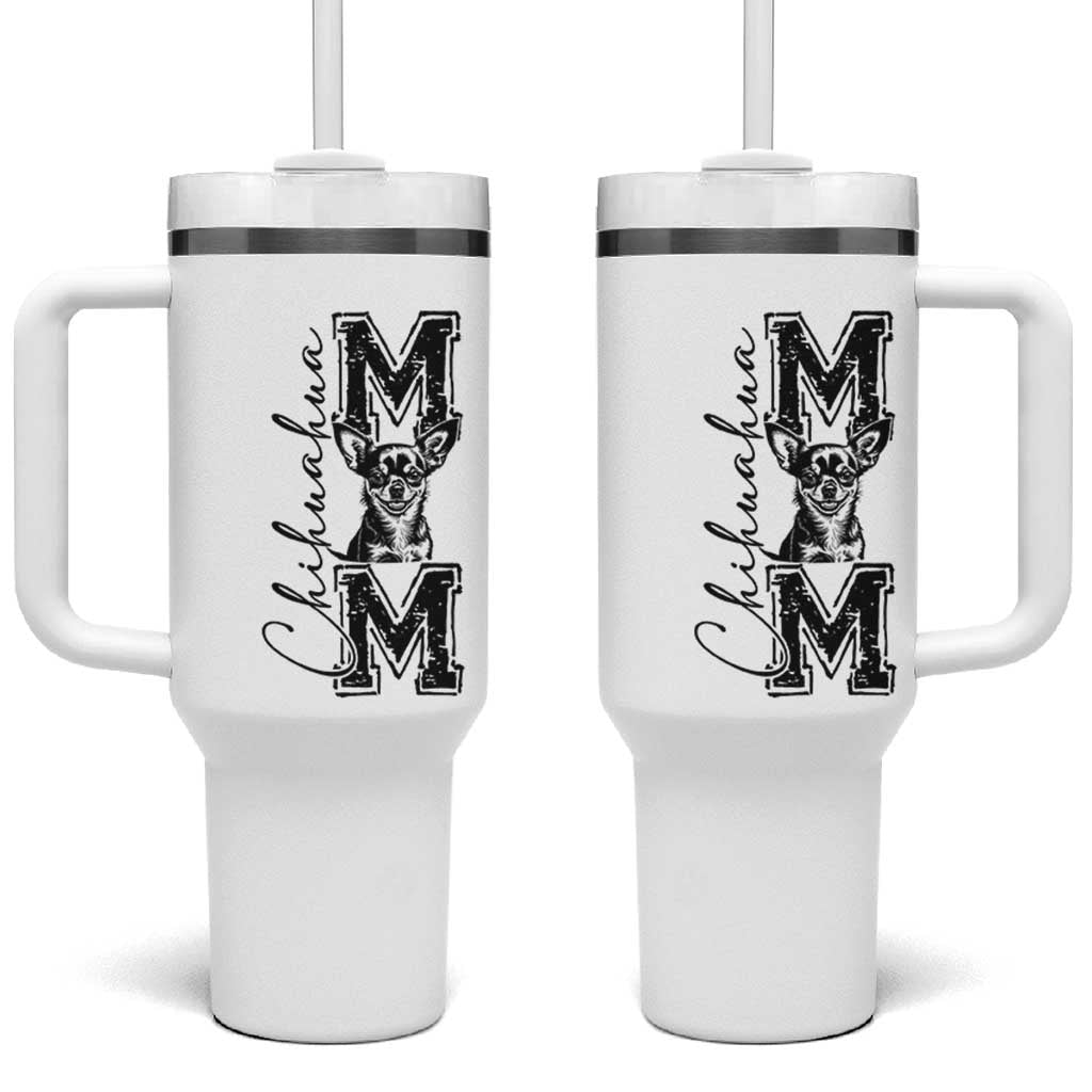 Chihuahua Mom Gift Tumbler With Handle Mothers Day Dog Lover