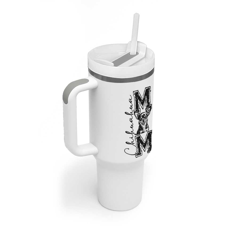 Chihuahua Mom Gift Tumbler With Handle Mothers Day Dog Lover
