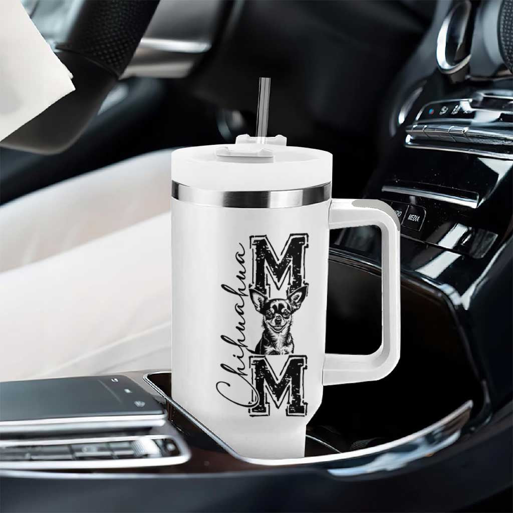 Chihuahua Mom Gift Tumbler With Handle Mothers Day Dog Lover