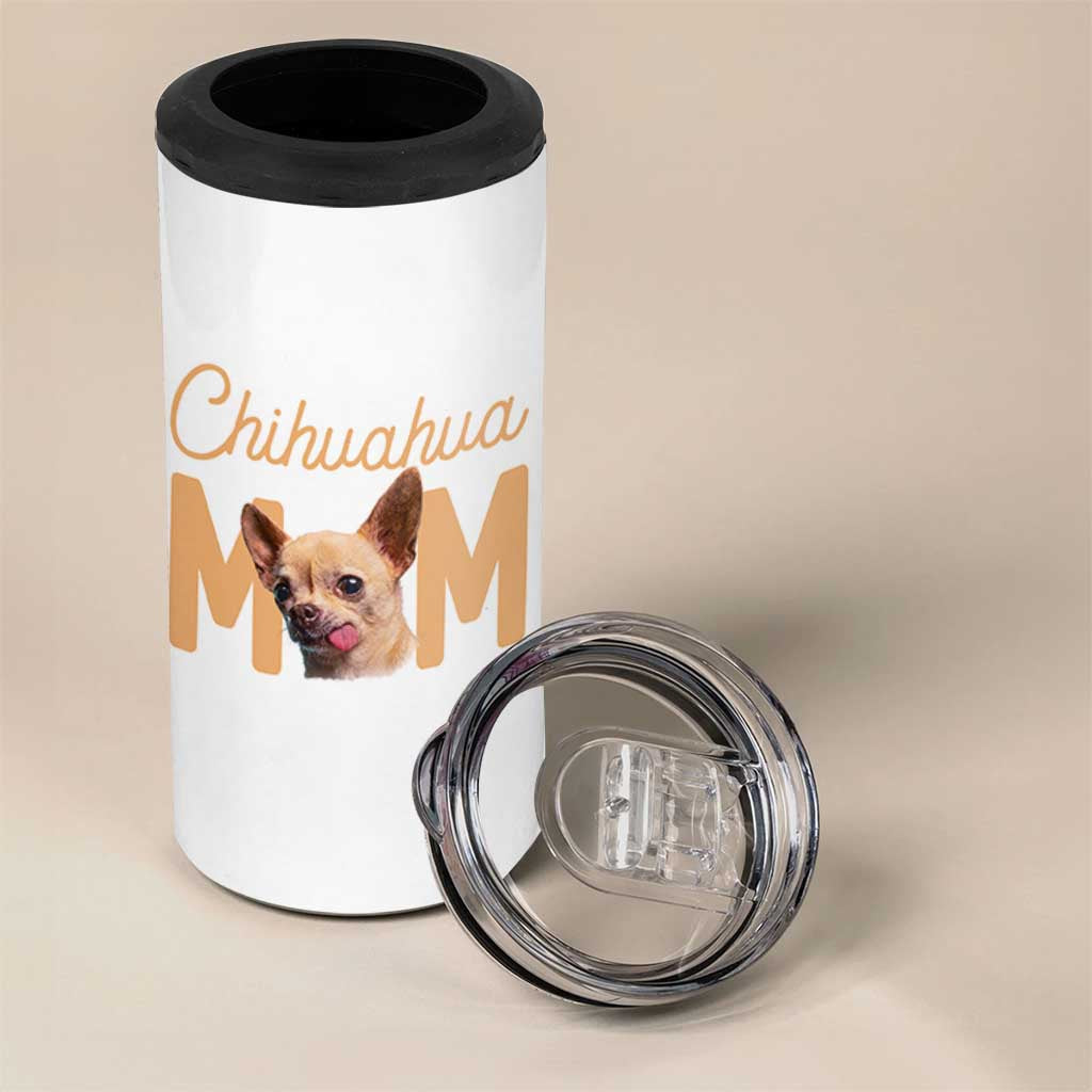 Proud Dog Mom Chihuahua 4 in 1 Can Cooler Tumbler Mothers Day Lover Gift