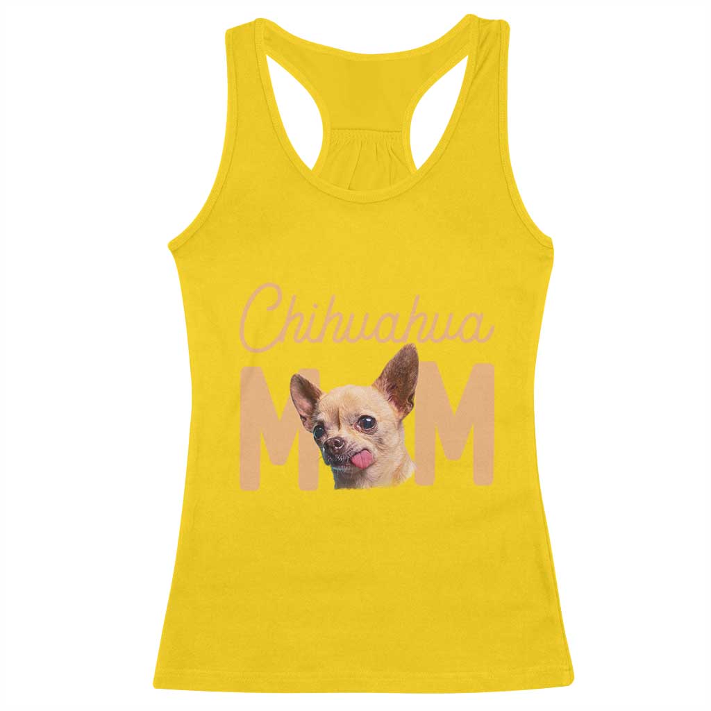 Proud Dog Mom Chihuahua Racerback Tank Top Mothers Day Lover Gift
