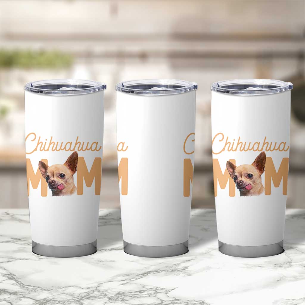 Proud Dog Mom Chihuahua Tumbler Cup Mothers Day Lover Gift