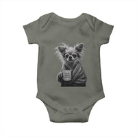 Funny Chihuahua Coffee Lover Baby Onesie Do Not Talk To Me Yet