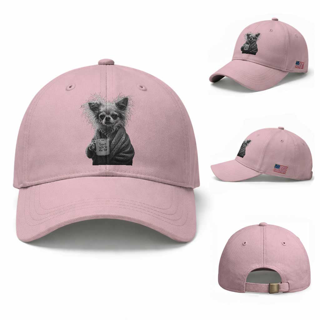 Funny Chihuahua Coffee Lover Baseball Cap Do Not Talk To Me Yet