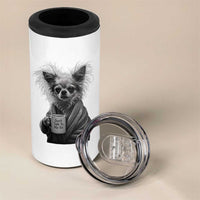 Funny Chihuahua Coffee Lover 4 in 1 Can Cooler Tumbler Do Not Talk To Me Yet