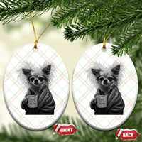 Funny Chihuahua Coffee Lover Ceramic Ornament Do Not Talk To Me Yet